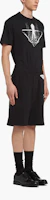 Purchase PRADA SS22 Black Logo Print Elastic Waist Casual Shorts. UJP195-10IO-F0002-S-221