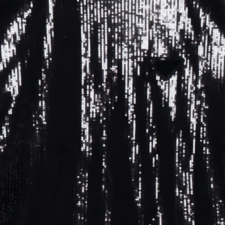 PRADA SS22  Black Sequin Panel Crewneck Short-Sleeve T-Shirt UJN782-1Z5Y-F0002-S-221 圖 7