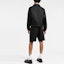 Shop PRADA SS22 Jaket Hitam Berkolar Single-Breasted SGB991-S221-1WQ8-F0002
