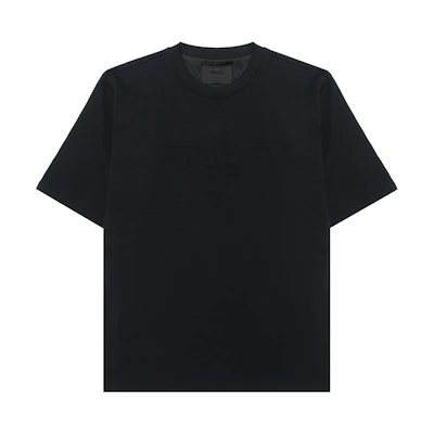 PRADA SS22 Black Solid Color Crew Neck Short Sleeve T-Shirt UJN773S2121ZX4-F0002