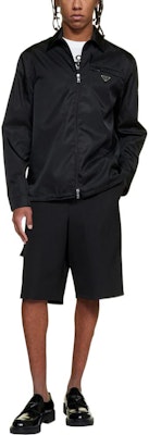 PRADA SS22 黑色拉鍊翻領長袖外套 SC502-1WQ8-F0002 Shop PRADA SS22 黑色拉鍊翻領長袖外套 SC502-1WQ8-F0002