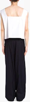 Shop プラダ SS22 ブラック ウール ストライプ カジュアル トラウザーズ. SPH176-10D9-F0008-S-221