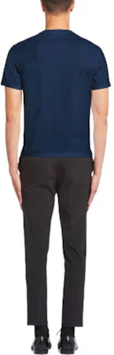 PRADA SS22 藍色圓領T恤 素色設計與刺繡Logo UJN712-1YDP-F0124-S-211 Shop PRADA SS22 藍色圓領T恤 素色設計與刺繡Logo UJN712-1YDP-F0124-S-211