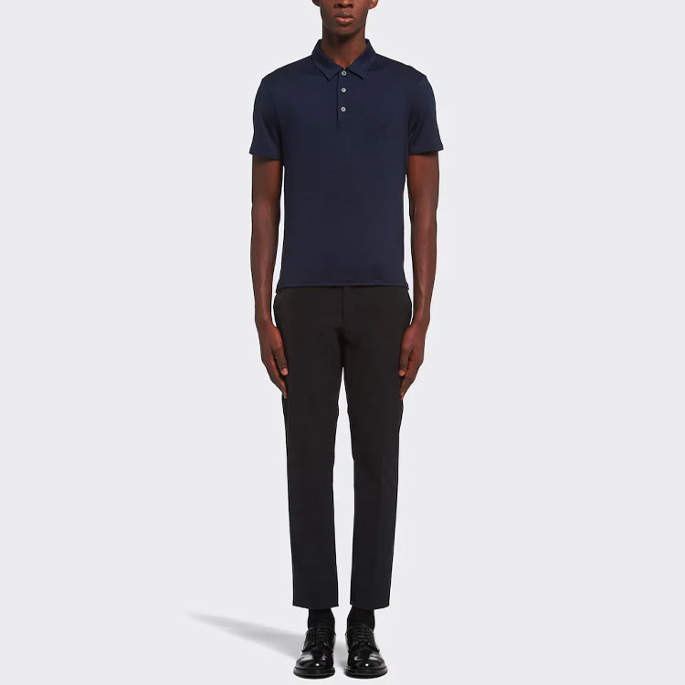 Lookbook 普拉达 SS22 蓝色刺绣标志POLO衫 UJN714-1YDQ-F0124-S-211