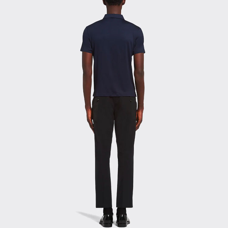 Shop 普拉达 SS22 蓝色刺绣标志POLO衫 UJN714-1YDQ-F0124-S-211