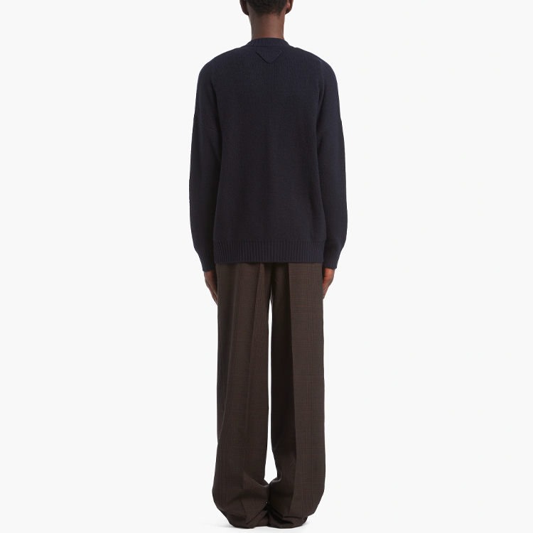 Shop Cárdigan Azul de Punto V-Neck Prada SS22 con Botones y Diseño Sencillo. UMG109-1Z9F-F0008-S-221