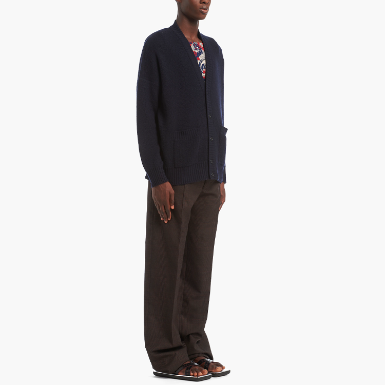 Purchase Cárdigan Azul de Punto V-Neck Prada SS22 con Botones y Diseño Sencillo. UMG109-1Z9F-F0008-S-221