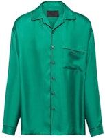 普拉达 SS22 绿色长袖宽松防晒衬衫. SC607-1QWC-F077U-S-221 Order 普拉达 SS22 绿色长袖宽松防晒衬衫. SC607-1QWC-F077U-S-221