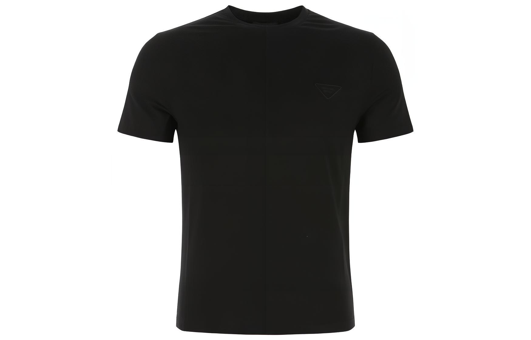 PRADA SS22  Plain Black Crew Neck Short Sleeve T-Shirt Casual Style UJN712-1YDP-F0002-S-211