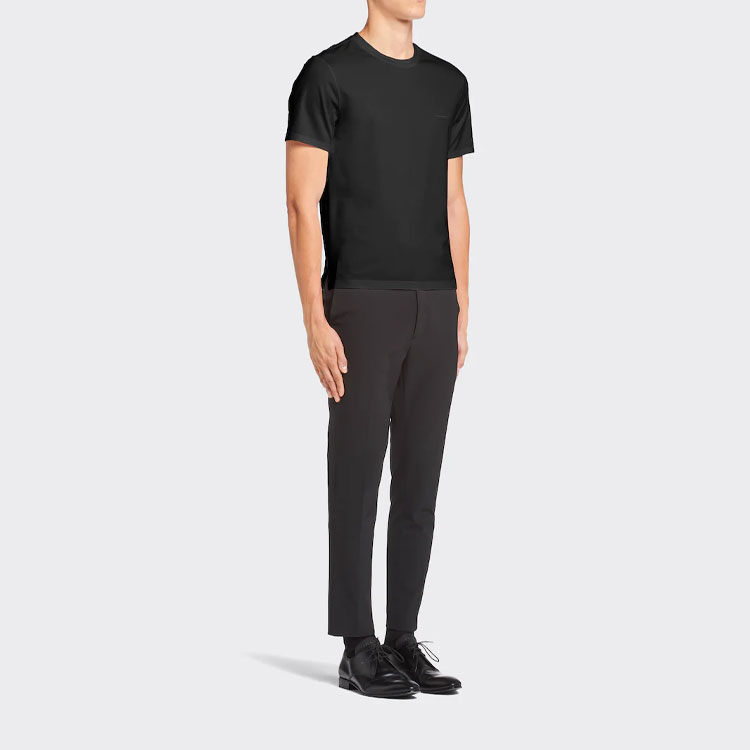 PRADA SS22  Plain Black Crew Neck Short Sleeve T-Shirt Casual Style UJN712-1YDP-F0002-S-211 圖 6