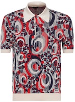 PRADA SS22 Red All-Over Print Short-Sleeve Polo Shirt. UMB329-10LU-F092D PRADA SS22 Red All-Over Print Short-Sleeve Polo Shirt. UMB329-10LU-F092D