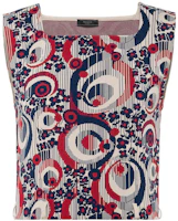 Order PRADA SS22 Red Geometric Print Knitted Vest. UMT404-10EX-F092D-S-221