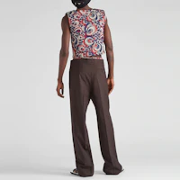 Shop PRADA SS22 Red Geometric Print Knitted Vest. UMT404-10EX-F092D-S-221