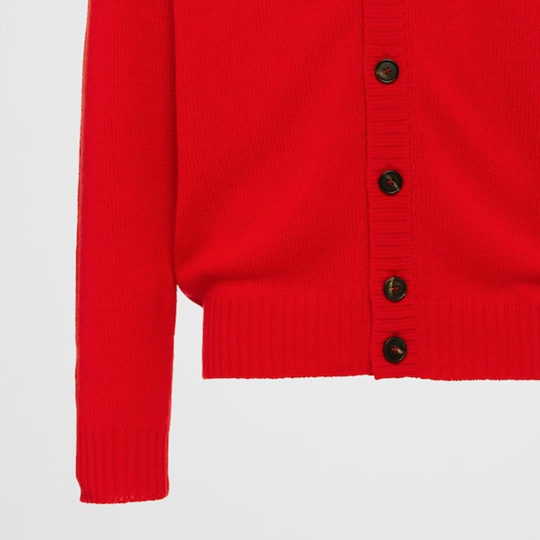 Sizing プラダ SS22 赤 Vネック ロゴ ニット カーディガン セーター UMG132-102L-F0011-S-221