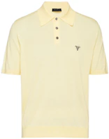 PRADA SS22 Short Sleeve Polo Shirt Fine Wool Vanilla Color. UMB267-1ZLE-F0032-S-212 PRADA SS22 Short Sleeve Polo Shirt Fine Wool Vanilla Color. UMB267-1ZLE-F0032-S-212