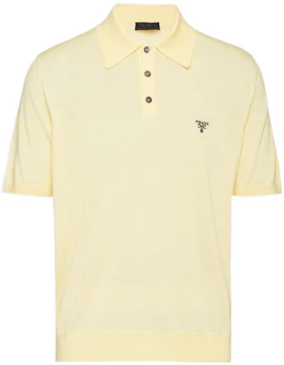 PRADA SS22 精細羊毛短袖Polo衫 香草色 UMB267-1ZLE-F0032-S-212 Buy PRADA SS22 精細羊毛短袖Polo衫 香草色 UMB267-1ZLE-F0032-S-212