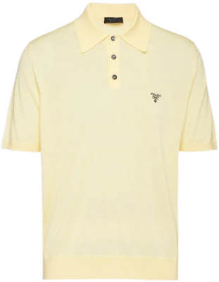 PRADA SS22 精細羊毛短袖Polo衫 香草色 UMB267-1ZLE-F0032-S-212 Order PRADA SS22 精細羊毛短袖Polo衫 香草色 UMB267-1ZLE-F0032-S-212