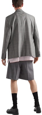 프라다 SS22 싱글브레스트 루즈핏 블레이저 재킷 그레이 UGM169-10NV-F0480-S-221 Purchase 프라다 SS22 싱글브레스트 루즈핏 블레이저 재킷 그레이 UGM169-10NV-F0480-S-221