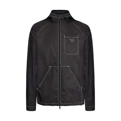 PRADA SS22 Solid Black Casual Jacket. SGB989-1WQ9-F0002
