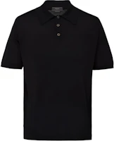 PRADA SS22 Solid Color Short Sleeve Polo Shirt - Black UMA290-C5W-F0002-S-151 PRADA SS22 Solid Color Short Sleeve Polo Shirt - Black UMA290-C5W-F0002-S-151