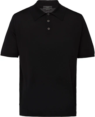 PRADA SS22 純色短袖Polo衫 - 黑色 UMA290-C5W-F0002-S-151 Order PRADA SS22 純色短袖Polo衫 - 黑色 UMA290-C5W-F0002-S-151