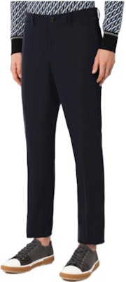 PRADA SS22 Solid Mid-Rise Casual Suit Pants Blue SPE12-1GQS-F0ABM-S-202 Lookbook PRADA SS22 Solid Mid-Rise Casual Suit Pants Blue SPE12-1GQS-F0ABM-S-202