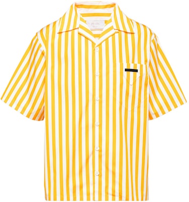 PRADA SS22 防曬條紋短袖襯衫 黃色 UCS414-108R-F0A7U-S-221 Buy PRADA SS22 防曬條紋短袖襯衫 黃色 UCS414-108R-F0A7U-S-221