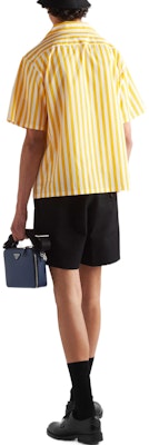 PRADA SS22 防曬條紋短袖襯衫 黃色 UCS414-108R-F0A7U-S-221 Shop PRADA SS22 防曬條紋短袖襯衫 黃色 UCS414-108R-F0A7U-S-221