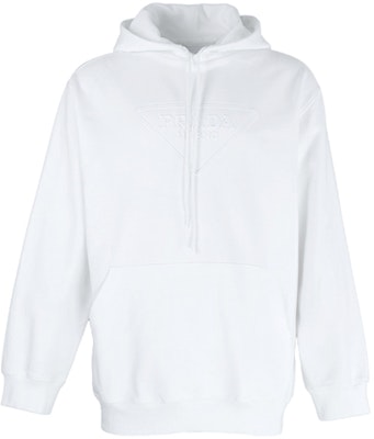 普拉达 SS22 白色棉质印花连帽衫 UJL185-1ZX4-F0009 Order 普拉达 SS22 白色棉质印花连帽衫 UJL185-1ZX4-F0009