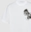 Sizing PRADA SS22 Camiseta Blanca Gráfica Manga Corta Estilo Holgado. UJN822-11R5-F0009-S-222