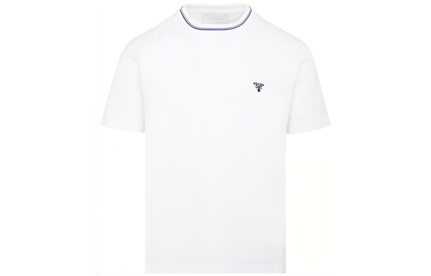 PRADA SS22  White Logo Print Crewneck Short Sleeve T-Shirt UJN797S221710-F0009 圖 2