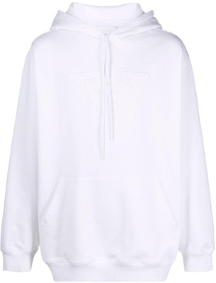 普拉达 SS22 白色Logo连帽衫. UJL185S2111ZX4-F0009 Buy 普拉达 SS22 白色Logo连帽衫. UJL185S2111ZX4-F0009