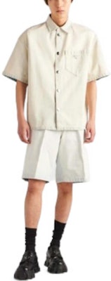 普拉达 SS22 白色宽松直筒牛仔短裤 GEP338-10ID-F01BR-S-212 Lookbook 普拉达 SS22 白色宽松直筒牛仔短裤 GEP338-10ID-F01BR-S-212