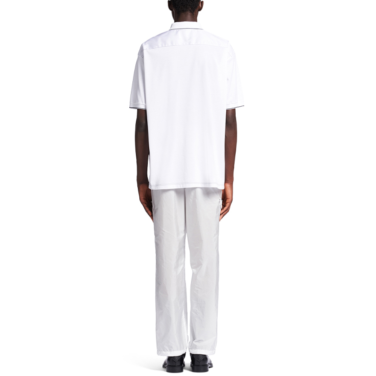 Purchase 普拉达 SS22 白色徽标刺绣标志短袖POLO衫 UJN789-1YR5-F0009