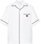 Buy PRADA SS22 白色條紋Logo印花短袖襯衫. SC559S2121ZR3-F0009