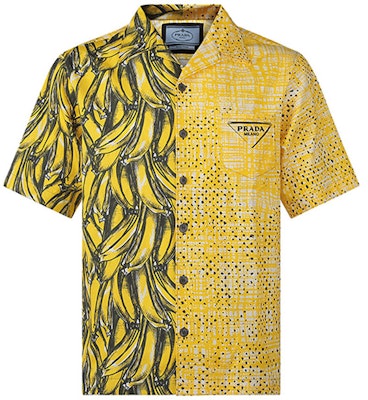 PRADA SS22 黃色拼接印花防曬短袖寬鬆襯衫 UCS406-1ZVH-F0010-S-212 Buy PRADA SS22 黃色拼接印花防曬短袖寬鬆襯衫 UCS406-1ZVH-F0010-S-212