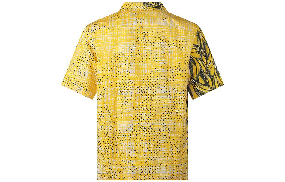 Lookbook PRADA SS22 黃色拼接印花防曬短袖寬鬆襯衫 UCS406-1ZVH-F0010-S-212