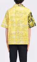Purchase PRADA SS22 Kemeja Lengan Pendek Loose Fit Warna Kuning Colorblock Anti UV UCS406-1ZVH-F0010-S-212
