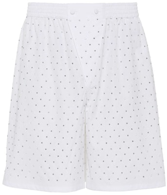 PRADA SS22 Seluar Pendek Kristal Elastik Putih Lelaki SPH189S2211LZC-F0009 Order PRADA SS22 Seluar Pendek Kristal Elastik Putih Lelaki SPH189S2211LZC-F0009