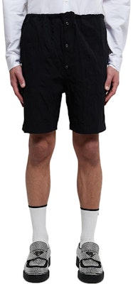 PRADA SS22 弹性腰黑色短裤 休闲穿搭 SPH173K2G-F0002 Order PRADA SS22 弹性腰黑色短裤 休闲穿搭 SPH173K2G-F0002