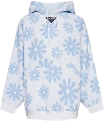 Prada SS22 蓝色提花毛巾布连帽衫 秋季款 UJL09A10E4-F0013 Order Prada SS22 蓝色提花毛巾布连帽衫 秋季款 UJL09A10E4-F0013