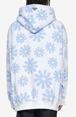 Prada SS22 蓝色提花毛巾布连帽衫 秋季款 UJL09A10E4-F0013 Details for Prada SS22 蓝色提花毛巾布连帽衫 秋季款 UJL09A10E4-F0013