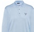 Sizing Prada SS22 Baju Polo Lengan Panjang Rajut Biru Koleksi Musim Luruh UMB284S2211Z4Q-F0012