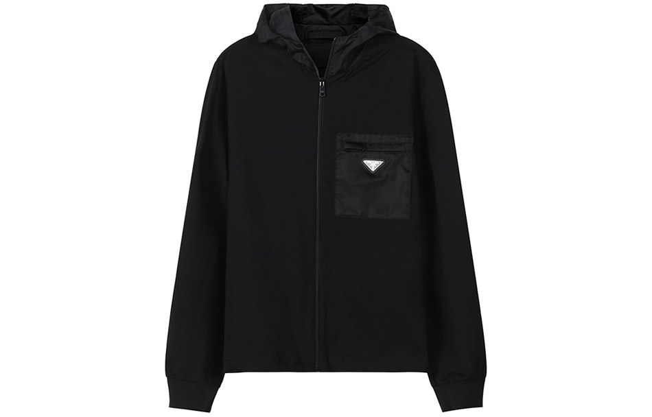 Prada SS22 Lightweight Logo Hoodie Jacket - Black UJL150-1YED-F0002-S-202