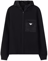 Prada SS22 Lightweight Logo Hoodie Jacket - Black UJL150-1YED-F0002-S-202 Prada SS22 Lightweight Logo Hoodie Jacket - Black UJL150-1YED-F0002-S-202