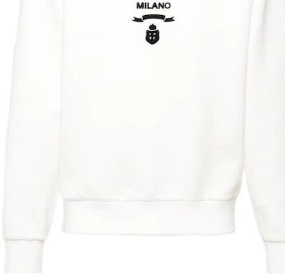 普拉达 SS22 白色标志印花长袖圆领卫衣 UJL207-1Z54-F0009-S-221 Sizing 普拉达 SS22 白色标志印花长袖圆领卫衣 UJL207-1Z54-F0009-S-221