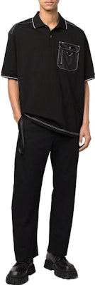 普拉达 SS22 标志短袖黑色 Polo 衫 UJN789-1YR5-F0002-S-221 Purchase 普拉达 SS22 标志短袖黑色 Polo 衫 UJN789-1YR5-F0002-S-221