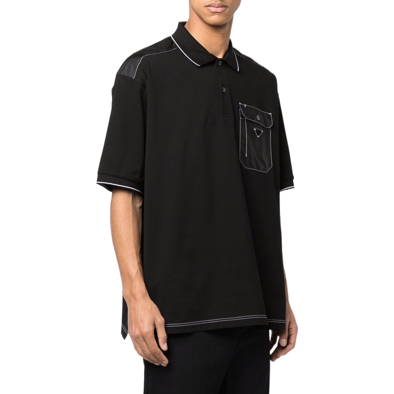 Details for 普拉达 SS22 标志短袖黑色 Polo 衫 UJN789-1YR5-F0002-S-221