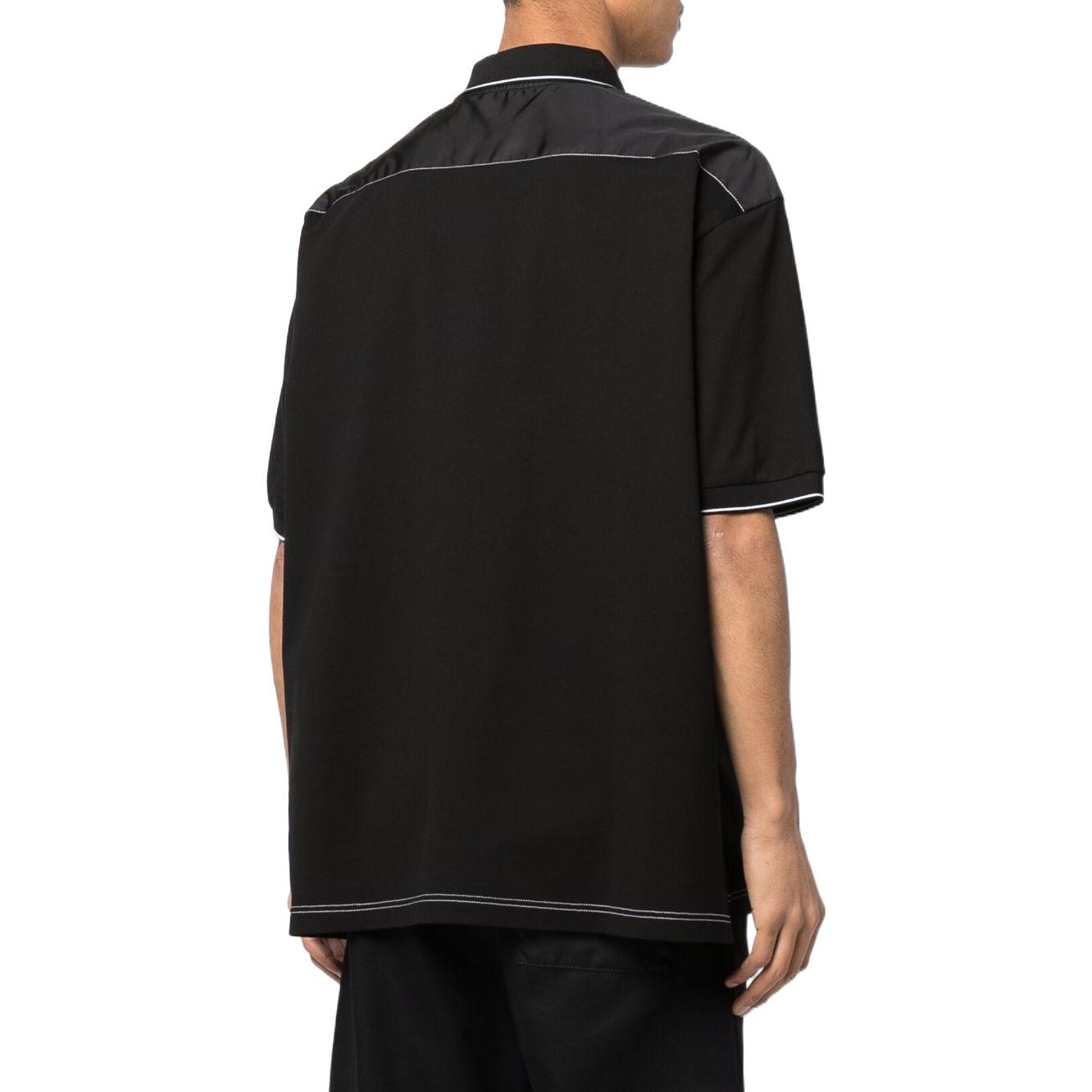 Sizing 普拉达 SS22 标志短袖黑色 Polo 衫 UJN789-1YR5-F0002-S-221