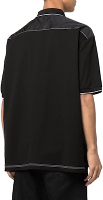 普拉达 SS22 标志短袖黑色 Polo 衫 UJN789-1YR5-F0002-S-221 Sizing 普拉达 SS22 标志短袖黑色 Polo 衫 UJN789-1YR5-F0002-S-221